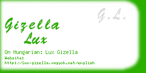 gizella lux business card